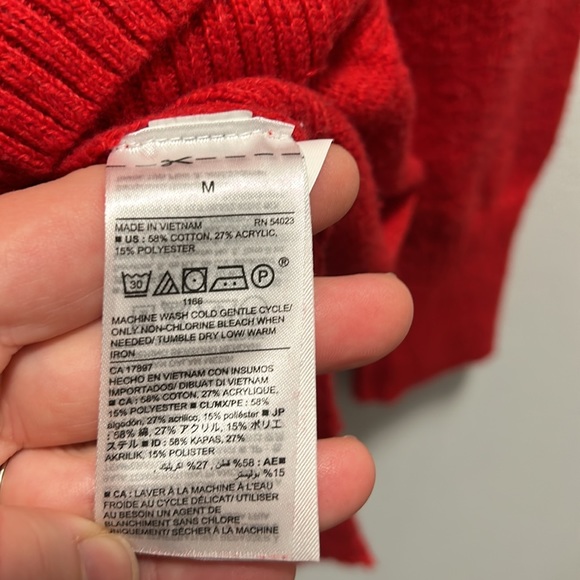 Old Navy red long sleeve turtleneck sweater - Picture 3 of 6